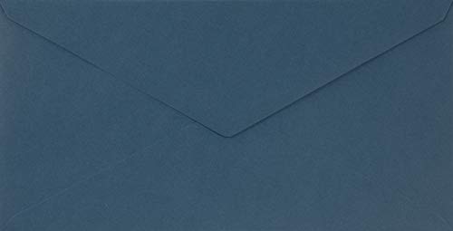 Netuno 100 Briefumschläge Blau DIN lang 110 x 220 mm 115g Sirio Color Blu schöne Umschläge farbig für Hochzeit Geburtstag Taufe Weihnachten Einladungskarten Einladungsumschläge DL blu envelope von Netuno