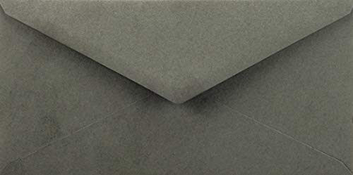 Netuno 100 Briefumschläge Graphit-Dunkel-Grau DIN lang 110 x 220 mm 115g Sirio Color Antracite Briefkuverts lang DL Briefumschläge Hochzeit Geburtstag Weihnachten bunte Umschläge envelope invitation von Netuno