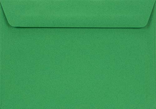 Netuno 100 Briefumschläge Grün DIN C6 114x 162 mm 90g Burano Verde Bandiera grüne Umschläge für Einladungskarten Hochzeit Geburtstag Weihnachten envelope green von Netuno