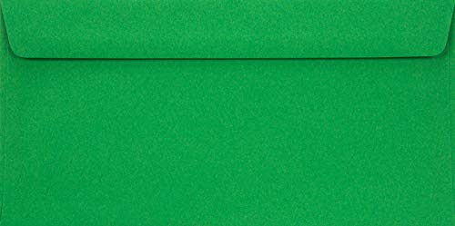 Netuno 100 Briefumschläge Grün DIN Lang 110x 220 mm 90g Burano Verde Bandiera Einladungsumschläge grün hochwertig für Weihnachten Hochzeit Geburtstag Einladungsumschläge envelopes green invitation von Netuno