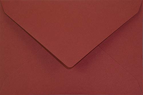 Netuno 100 Briefumschläge Mini Dunkel-Rot DIN C7 85 x 120 mm 115g Sirio Color Cherry farbige Kuverts klein für Visitenkarten Danksagungen Businesskarten Geschenkkarten Bonuskarten Geld von Netuno