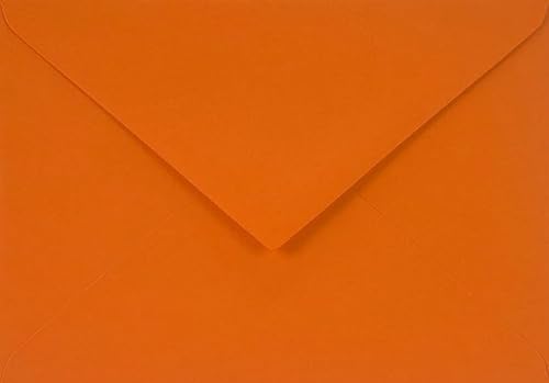 Netuno 100 Briefumschläge Orange DIN C6 114 x 162 mm 115g Sirio Color Arancio schöne Briefhüllen für Hochzeit Geburtstag Taufe Weihnachten Einladungskarten Einladungsumschläge elegante Briefkuverts von Netuno