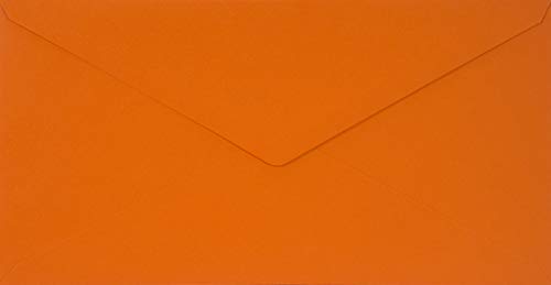 Netuno 100 Briefumschläge Orange DIN lang 110 x 220 mm 115g Sirio Color Arancio schöne Umschläge lang farbige Einladungsumschläge Hochzeit DL bunte Briefkuverts edel orange envelope wedding DL von Netuno