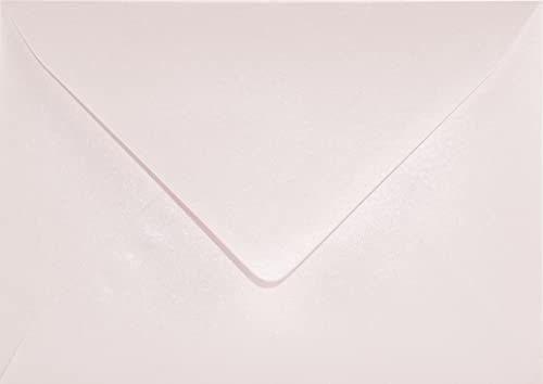 Netuno 100 Briefumschläge Perlmutt-Hell-Rosa DIN B6 125x 175 mm 120g Aster Metallic Candy Pink edle Umschläge B6 schön Perlmutt-Umschläge Schimmer für Einladungskarten Hochzeit envelope pink von Netuno