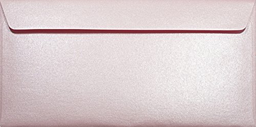 Netuno 100 Briefumschläge Perlmutt-Rosa DIN Lang 110x 220 mm 120g Majestic Petal elegante Umschläge DL Perlglanz für Einladungen Hochzeit Geburtstagskarten Weihnachtskarten Briefhüllen lang elegant von Netuno