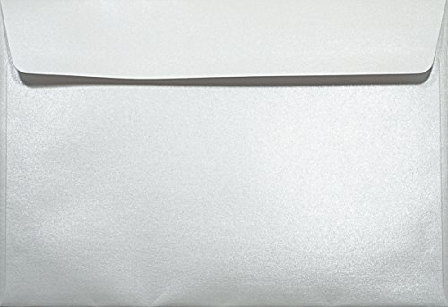 Netuno 100 Briefumschläge Perlmutt-Weiß DIN C5 162x229mm 120g Majestic Marble White Papier Umschläge Perlglanz Briefkuverts Briefhüllen elegant Einladungsumschläge Briefumschläge edel Perlmutt von Netuno