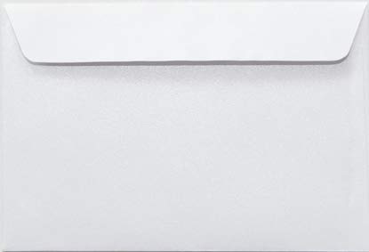 Netuno 100 Briefumschläge Perlmutt-Weiß DIN C6 114 x 162 mm 110g Sirio Pearl Ice White elegante Briefhüllen Perlweiß für Einladungs-Karten Hochzeits-Einladungen Taufe Weihnachten Geburtstag Ostern von Netuno