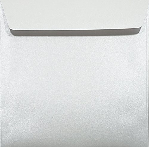 Netuno 100 Briefumschläge Perlmutt-Weiß quadratisch 156x 156 mm 120g Majestic Marble White Papier quadratische Umschläge Perlglanz Briefkuverts Briefhüllen elegant Einladungsumschläge edel von Netuno