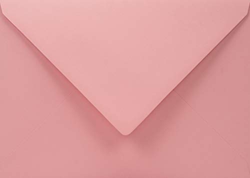 Netuno 100 Briefumschläge Rosa DIN C5 162 x 229 mm 140g Woodstock Rosa Recyclingpapier große Umschläge farbig C5 Briefkuverts hochwertig Papierumschläge edel Einladungsumschläge groß pink envelopes von Netuno