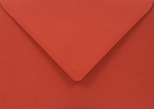 Netuno 100 Briefumschläge Rot DIN B6 125x 175 mm 110g Woodstock Rosso rote Briefumschläge Recycling farbig Öko bunte Brief-Kuverts Natur recycelt Umschläge aus Recyclingpapier red envelopes von Netuno