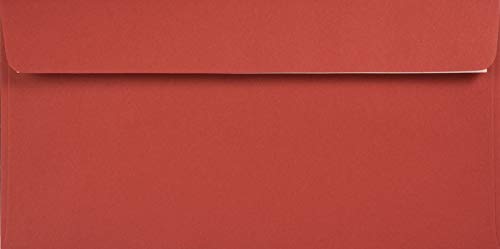 Netuno 100 Briefumschläge Rot DIN Lang 110 x 220 mm 120g Kreative Ruby schöne Umschläge lang rote Einladungsumschläge Hochzeit Briefumschläge edel DL Papierbriefumschläge hochwertig Ökopapier von Netuno