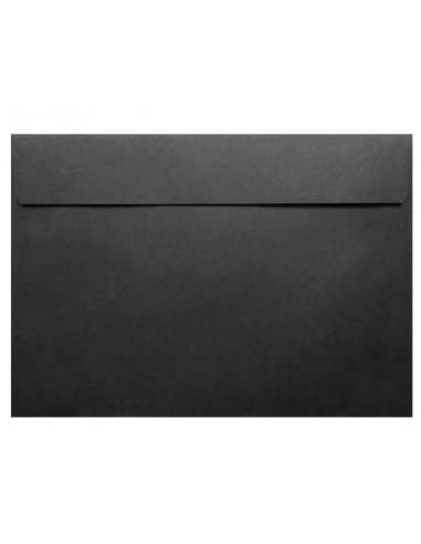 Netuno 100 Briefumschläge Schwarz DIN C5 162x 229 mm 120g Design Umschläge groß haftklebend ohne Fenster farbige Brief-Kuverts Umschläge C5 Briefhüllen bunt Papierumschläge für Einladungen von Netuno