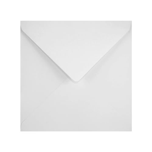 Netuno 100 Briefumschläge Weiß quadratisch 140 x 140 mm 100g quadratische Papier-Umschläge nassklebend ohne Fenster weiße Briefkuverts Briefhüllen Papier Weiß Geschäfts-Briefumschläge von Netuno