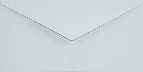 Netuno 100 Briefumschläge grau DIN Lang 110 x 220 mm 120g Keaykolour Grey Fog farbige Briefkuverts lang ökologisch hochwertig elegant Briefhüllen DL recycled für festliche Anlässe Einladungen von Netuno