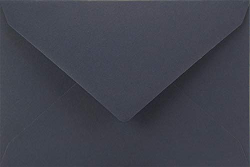 Netuno 100 Briefumschläge klein Dunkel-Blau DIN C7 85 x 120 mm 115g Sirio Color Dark Blue kleine Geldumschläge Geld-Kuverts bunt für Visitenkarten Danksagungen Businesskarten Geschenkkarten von Netuno