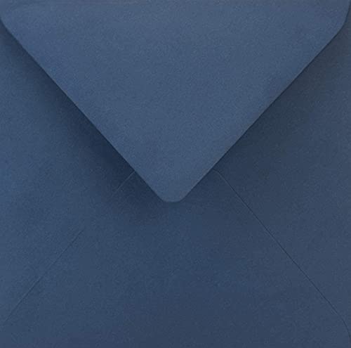 Netuno 100 Briefumschläge quadratisch Blau 153 x 153 mm 115g Sirio Color Blu quadratische Umschläge für Hochzeit Geburtstag Taufe Weihnachten Einladungskarten Einladungsumschläge blaue Briefhüllen von Netuno