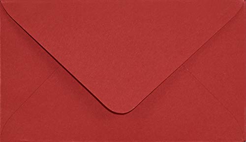 Netuno 100 Mini-Umschläge Rot DIN C8 58x100 mm 115g Sirio Color Lampone kleine Briefhüllen Rot Briefumschläge Mini Kuverts klein für Visitenkarten Geschenkkarten Bonuskarten Geldgeschenke von Netuno