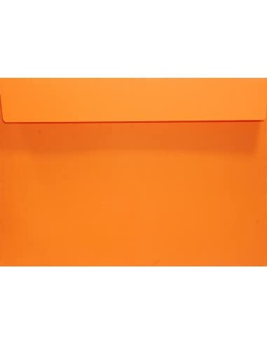 Netuno 100 Papierbriefumschläge Orange DIN C5 162x 229 mm 120g Design Umschläge haftklebend farbige Briefhüllen hochwertig Brief-Kuverts farbig für Hochzeit Geburtstag Weihnachten Taufe Einladungen von Netuno