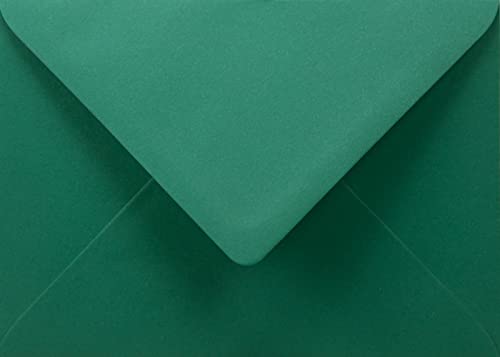 Netuno 100 Umschläge Dunkel-Grün DIN B6 125x 175 mm 90g Burano English Green Einladungsumschläge grün für Weihnachten Hochzeit Geburtstag Einladungskarten Briefumschläge Papier farbige Umschläge B6 von Netuno