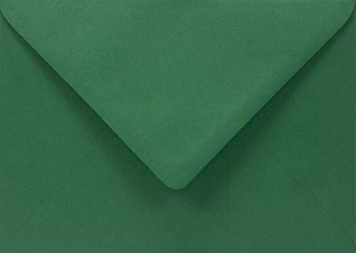 Netuno 100 Umschläge Dunkel-Grün DIN B6 125x 175mm 115g Sirio Color Foglia Briefumschläge Hochzeit Geburtstag Weihnachten Briefhüllen bunt hochwertig Papier-Briefumschläge elegant Einladungsumschläge von Netuno