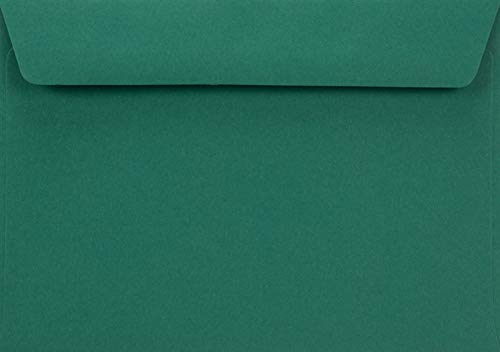 Netuno 100 Umschläge Dunkel-Grün DIN C6 114x 162 mm 90g Burano English Green elegante Briefhüllen Grün hochwertig bunte Kuverts A6 Premium für Hochzeit Geburtstag Weihnachten Taufe Einladungen von Netuno