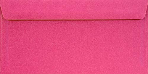 Netuno 100 Umschläge Dunkel-Rosa DIN Lang 110x 220 mm 90g Burano Rosa Shocking Einladungsumschläge Geburtstag Weihnachten Hochzeit Papierumschläge für Einladungen farbige Umschläge DL envelopes pink von Netuno
