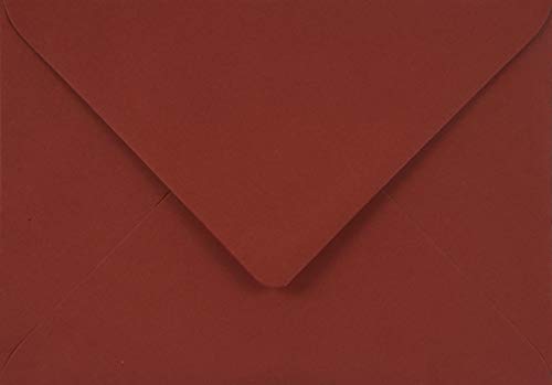 Netuno 100 Umschläge Dunkel-Rot DIN B6 125 x 175 mm 115g Sirio Color Cherry farbige Briefumschläge Hochzeit Geburtstag Weihnachten schöne Briefhüllen bunt hochwertig Papier-Briefumschläge Rot B6 von Netuno