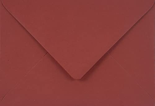 Netuno 100 Umschläge Dunkel-Rot DIN B6 125x 175 mm 90g Burano Bordeaux Einladungsumschläge elegant Papierumschläge für Grußkarten Einladungskarten Hochzeitskarten schöne Umschläge farbig Briefkuverts von Netuno
