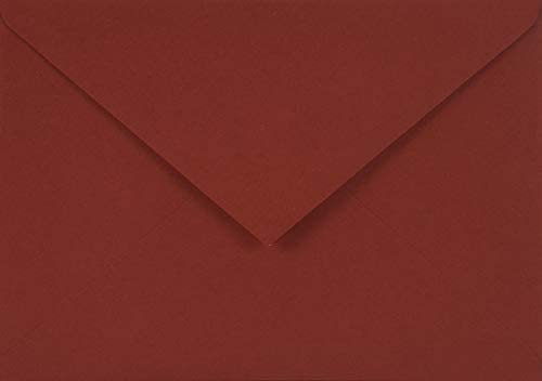 Netuno 100 Umschläge Dunkel-Rot DIN C6 114 x 162 mm 115g Sirio Color Cherry farbige Briefumschläge Hochzeit Geburtstag Weihnachten Briefhüllen hochwertig Papier-Briefumschläge Einladungsumschläge von Netuno
