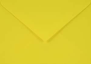 Netuno 100 Umschläge Gelb DIN C6 114 x 162 mm 115g Sirio Color Limone gelbe Briefumschläge farbig Briefhüllen hochwertig Einladungsumschläge schön für Hochzeit Papier- Briefumschläge Kuverts C6 von Netuno