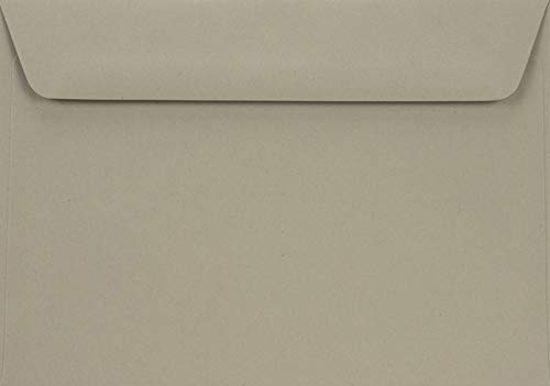 Netuno 100 Umschläge Grau DIN C6 114x 162 mm 90g Burano Pietra farbige Briefumschläge A6 für Einladungen Karten Einladungs-Umschläge Grau hochwertig von Netuno