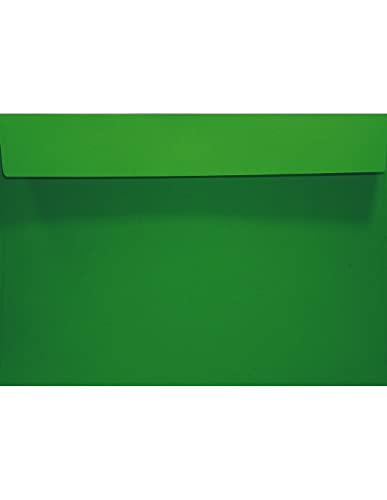 Netuno 100 Umschläge Grün DIN C5 162x 229 mm 120g Design Umschläge groß haftklebend farbige Briefumschläge elegant Brief-Kuverts farbig Papier-Briefumschläge C5 Briefhüllen bunt hochwertig von Netuno