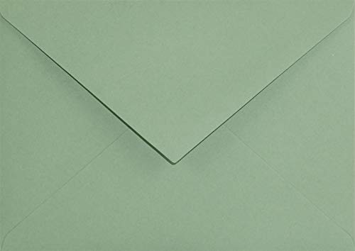 Netuno 100 Umschläge Grün DIN C6 114x 162 mm 120g Keaykolour Matcha Tea grüne Briefumschläge Eco Kuverts edel für Einladungs-Karten Geburtstagskarten Glückwunschkarten Hochzeitskarten green envelope von Netuno