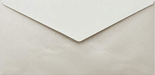 Netuno 100 Umschläge Perlmutt-Creme DIN Lang 110 x 220 mm 110g Sirio Pearl Oyster Shell Perlmutt-Glanz-Briefumschläge DL Metallic Briefkuverts glänzend hochwertige Briefhüllen wedding envelope von Netuno
