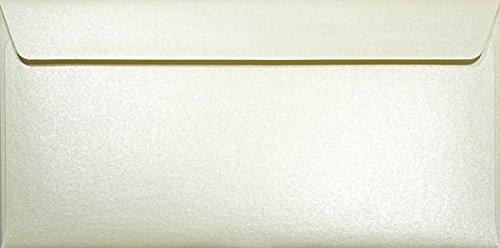 Netuno 100 Umschläge Perlmutt-Creme DIN Lang 110x 220 mm 120g Majestic Candelight Cream elegante Umschläge für Hochzeit Geburtstag Taufe Weihnachten Einladungen Briefumschläge DL hochwertig von Netuno