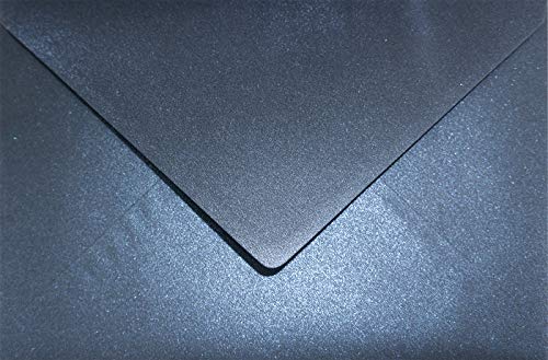 Netuno 100 Umschläge Perlmutt-Dunkel-Blau DIN C5 162x 229 mm 120g Aster Metallic Queens Blue Briefumschläge Perlmutt für Grußkarten Osterkarten Weihnachtskarten Kuverts schön glänzend von Netuno