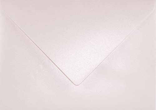 Netuno 100 Umschläge Perlmutt-Hell-Rosa DIN C5 162x 229 mm 120g Aster Metallic Candy Pink Perlmutt-Glanz-Umschläge schön große Kuverts für Hochzeits-Einladungen Danksagungskarten von Netuno