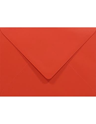 Netuno 100 Umschläge Rot DIN B6 125x 175 mm 80g Rainbow rote Briefumschläge Spitzklappe ohne Fenster Briefhüllen bunt für Einladungs-Karten Geburtstagskarten Weihnachtskarten farbige Briefkuverts Rot von Netuno