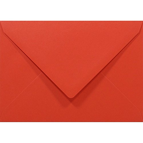 Netuno 100 Umschläge Rot DIN C6 114x 162 mm 80g Rainbow rote Briefumschläge Spitzklappe ohne Fenster Briefhüllen bunt für Einladungs-Karten Geburtstagskarten Weihnachtskarten farbige Briefkuverts Rot von Netuno