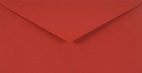 Netuno 100 Umschläge Rot DIN lang 110 x 220 mm 115g Sirio Color Lampone rote Briefumschläge Hochzeit Geburtstag Weihnachten Briefhüllen bunt hochwertig rote Briefumschläge elegant Einladungsumschläge von Netuno