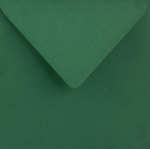 Netuno 100 Umschläge quadratisch Dunkel-Grün 153 x 153 mm 115g Sirio Color Foglia Briefumschläge Hochzeit Geburtstag Weihnachten Briefhüllen bunt hochwertig elegante Einladungsumschläge farbig von Netuno