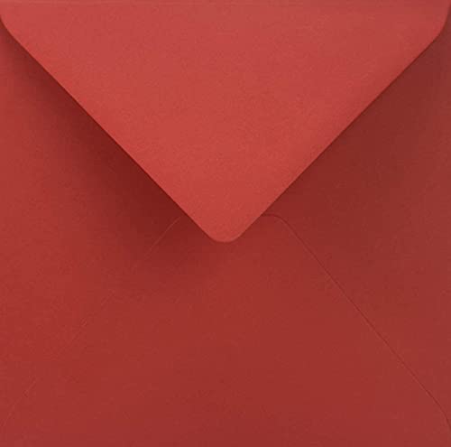 Netuno 100 Umschläge quadratisch Rot 153 x 153 mm 115g Sirio Color Lampone rote Briefumschläge hochwertig schöne Briefhüllen Einladungsumschläge edel Papierbriefumschläge Rot elegant red envelope von Netuno