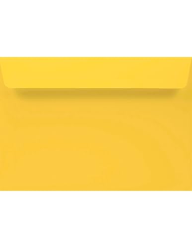 Netuno 100 farbige Briefumschläge Gelb DIN C5 16,2 x 22,9 cm 120g Design elegante Umschläge bunte Briefhüllen groß A5 für Einladungskarten Geburtstagskarten hochwertige Briefkuverts Einladungen von Netuno