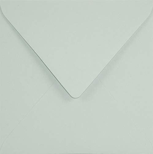 Netuno 100 quadratische Briefkuverts Pastell-Grün 153x 153 mm 120g Keaykolour Pastel Green elegante Briefhüllen aus Feinpapier ökologisch hochwertige Briefumschläge quadratisch für Einladungskarten von Netuno