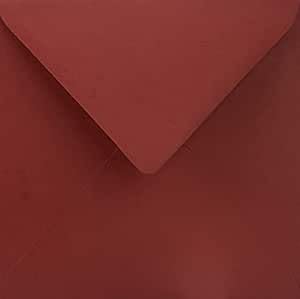 Netuno 100 quadratische Umschläge Dunkel-Rot 153 x 153 mm 115g Sirio Color Cherry farbige Briefumschläge Hochzeit Geburtstag Weihnachten schöne Briefhüllen bunt rote Umschläge für Einladungskarten von Netuno