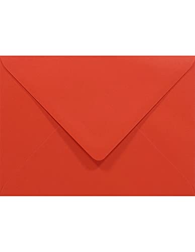 Netuno 1000 Briefumschläge Rot DIN B6 125x175 mm 80g Rainbow rote Umschläge Spitzklappe ohne Fenster für Hochzeit Weihnachten Grußkarten Einladungen von Netuno