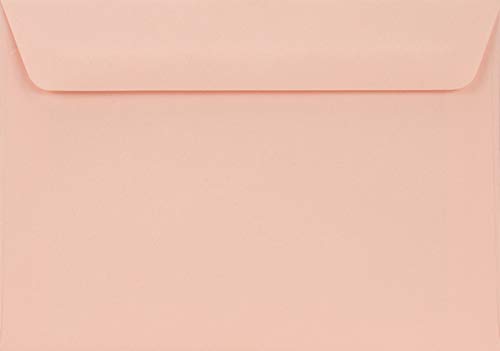 Netuno 100x Brief-Umschlag Hell-Rosa DIN C6 114x 162 mm 90g Burano Rosa Umschlag Rosa A6 Geschenk Hochzeits-Einladung Briefhülle festlich Rosa hochwertig von Netuno