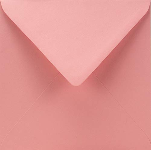Netuno 100x Brief-Umschlag Rosa quadratisch 153x 153 mm 110g Woodstock Rosa quadratische Briefkuverts festlich Einladungsumschläge schön hochwertig Kuvert bunt Feinpapier Umschläge envelopes pink von Netuno