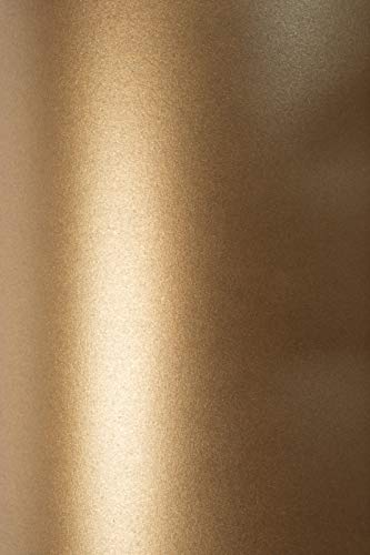 Netuno 100x Feinkarton Perlmutt-Braun DIN A4 210x 297 mm 230g Sirio Pearl Fusion Bronze Effekt-Karton Bastel-Karton metallic Pearl-Karton Braun elegant für Hochzeit Geburtstag Weihnachten von Netuno