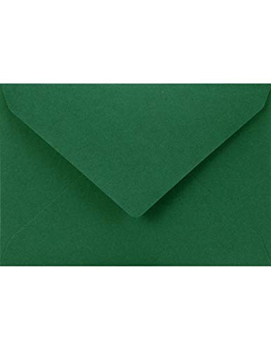 Netuno 100x Kuvert klein Dunkel-Grün DIN C7 85 x 120 mm 115g Sirio Color Foglia Umschlag Mini Briefumschlag klein farbig für Geld Geschenke Visitenkarten Bonuskarten Geldgeschenke Briefhülle von Netuno